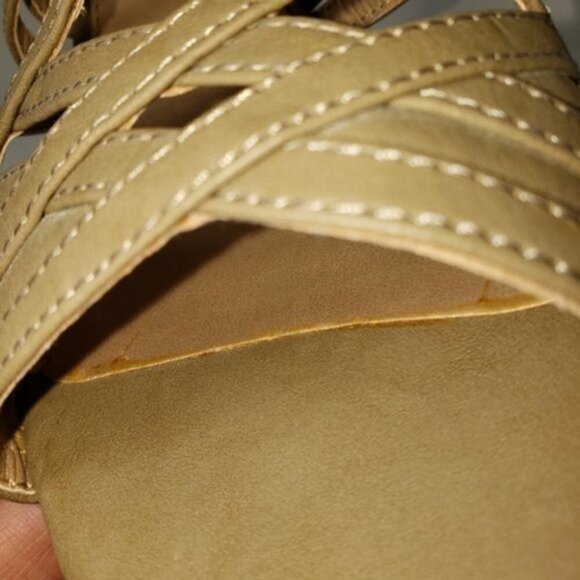 M. Patrick Tan Open Toe Lace Up Heels Sz 7.5 - Picture 8 of 9